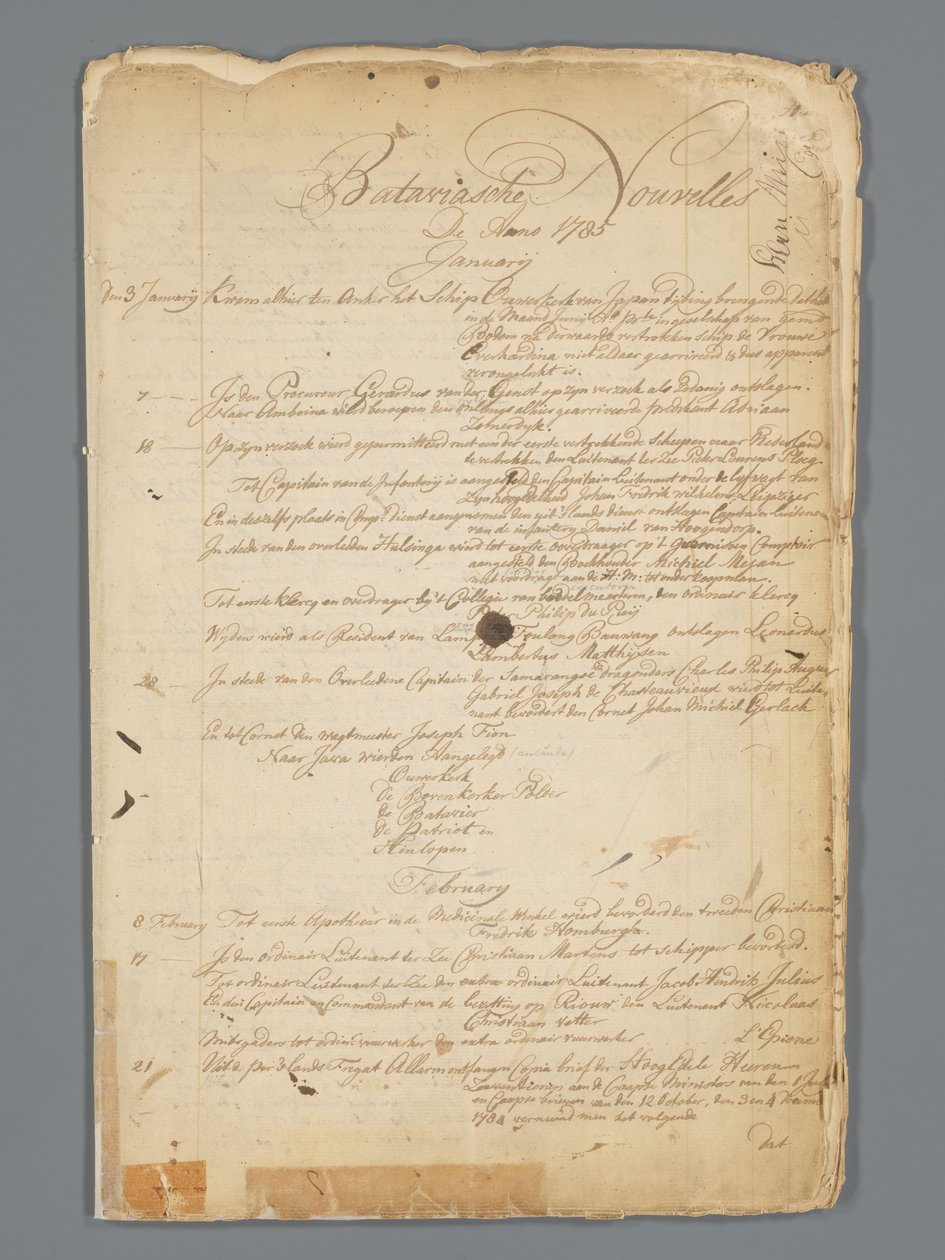 Wiadomości o Batavii 1785 autorstwa Jan Brandes