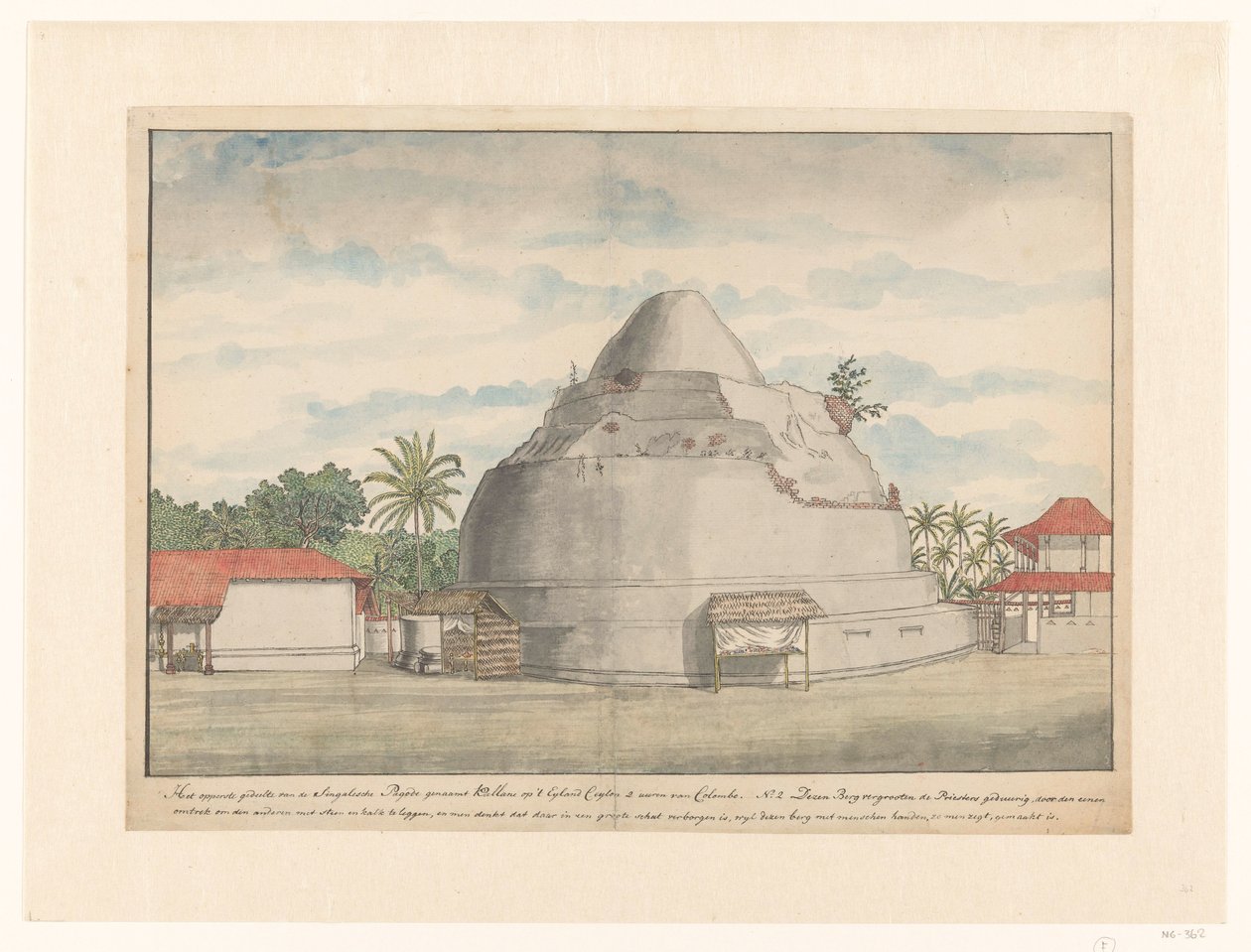 Stupa Kalyani na Cejlonie autorstwa Jan Brandes