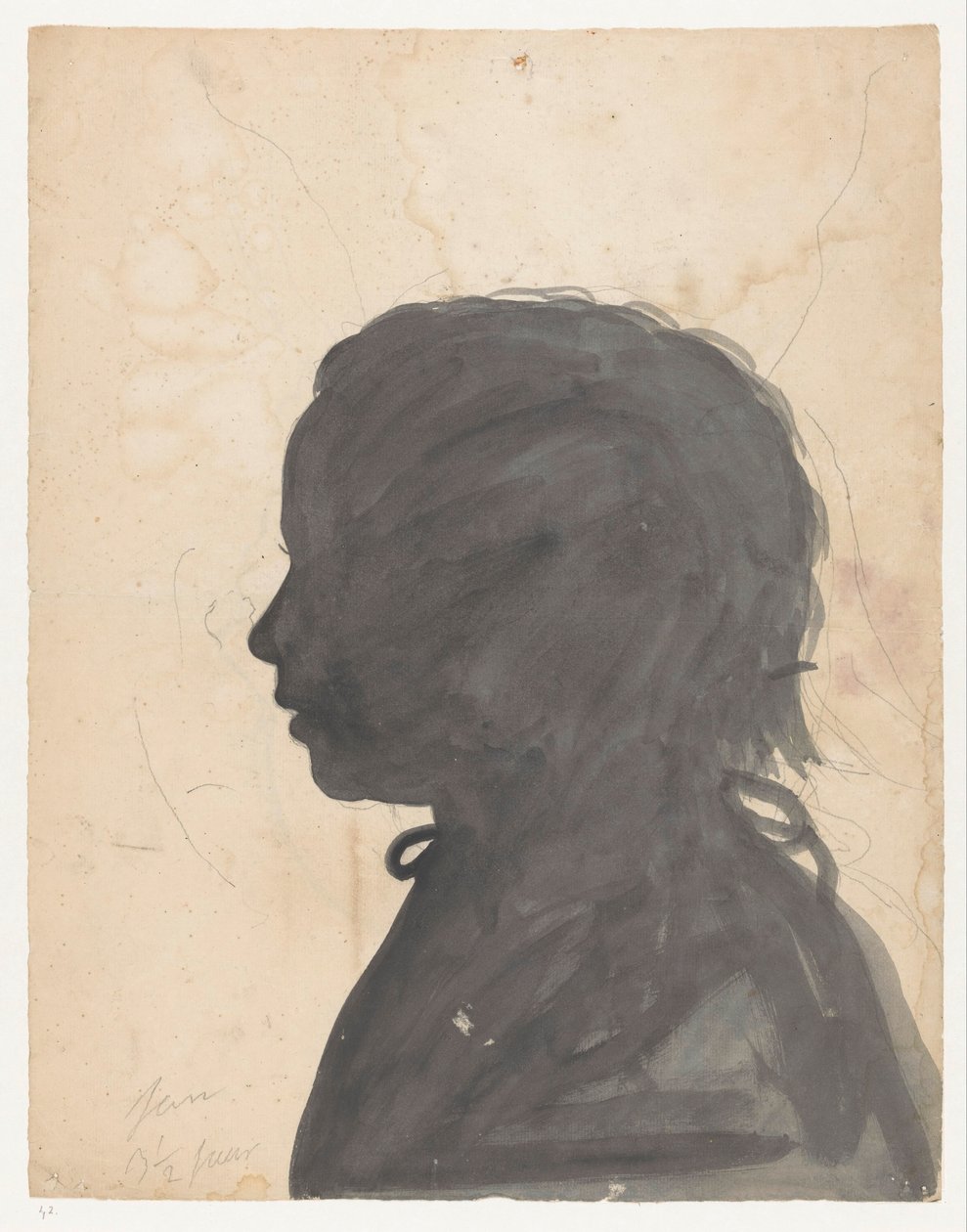 Portret sylwetki Jantje Brandes autorstwa Jan Brandes