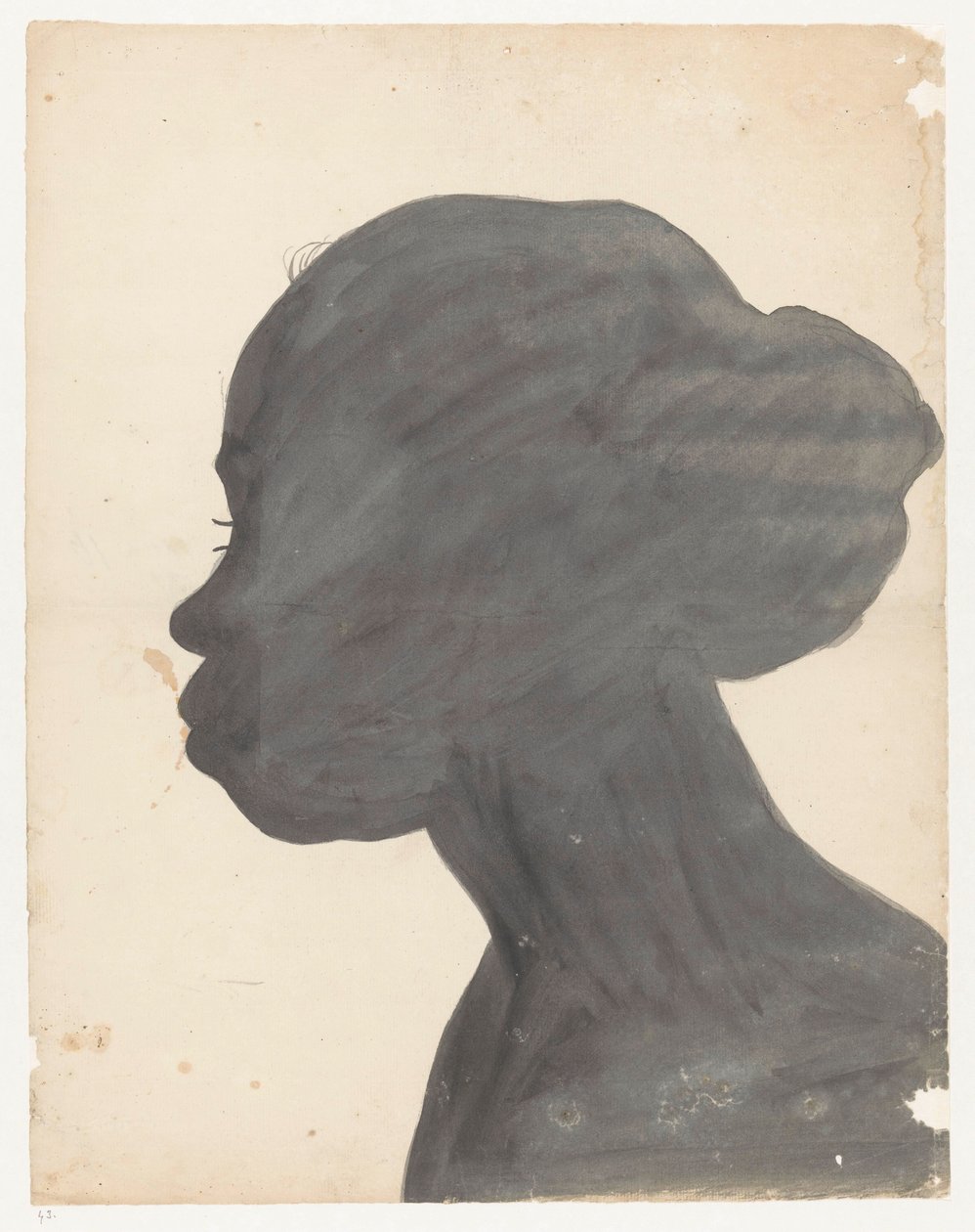 Silhouetportret van Flora autorstwa Jan Brandes