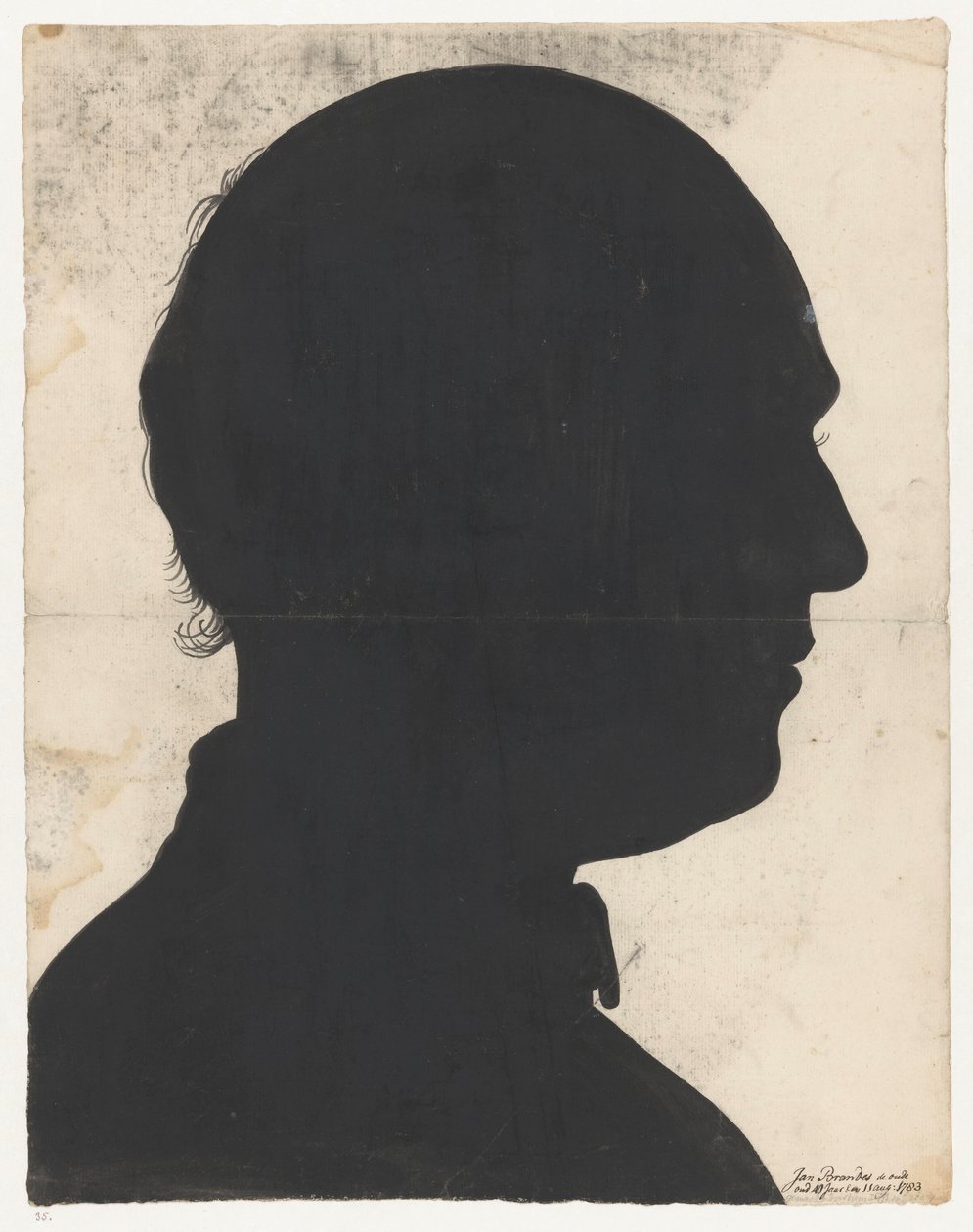 Silhouetportret van Jana Brandesa autorstwa Jan Brandes