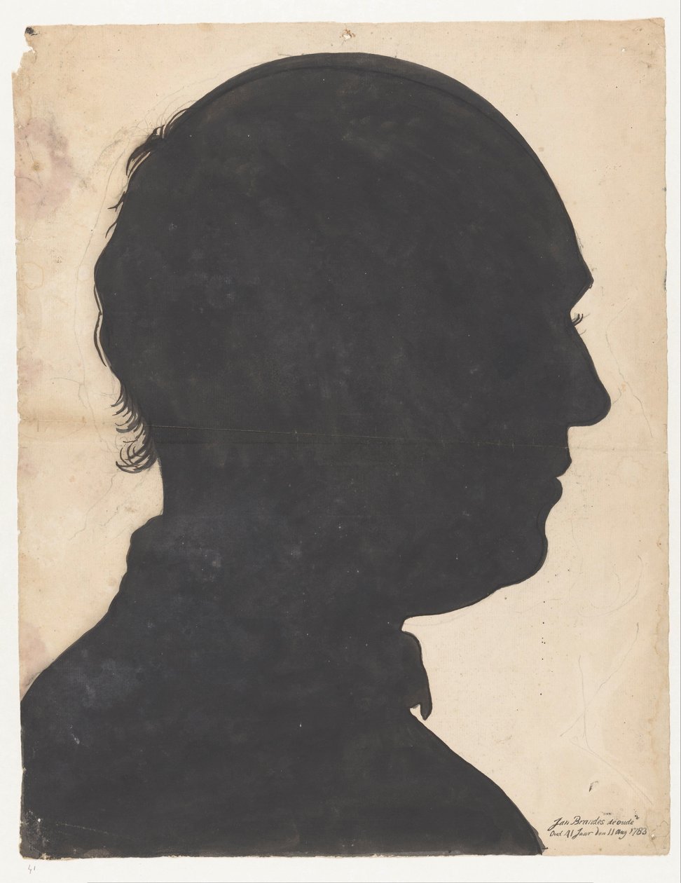 Silhouetportret van Jana Brandesa autorstwa Jan Brandes