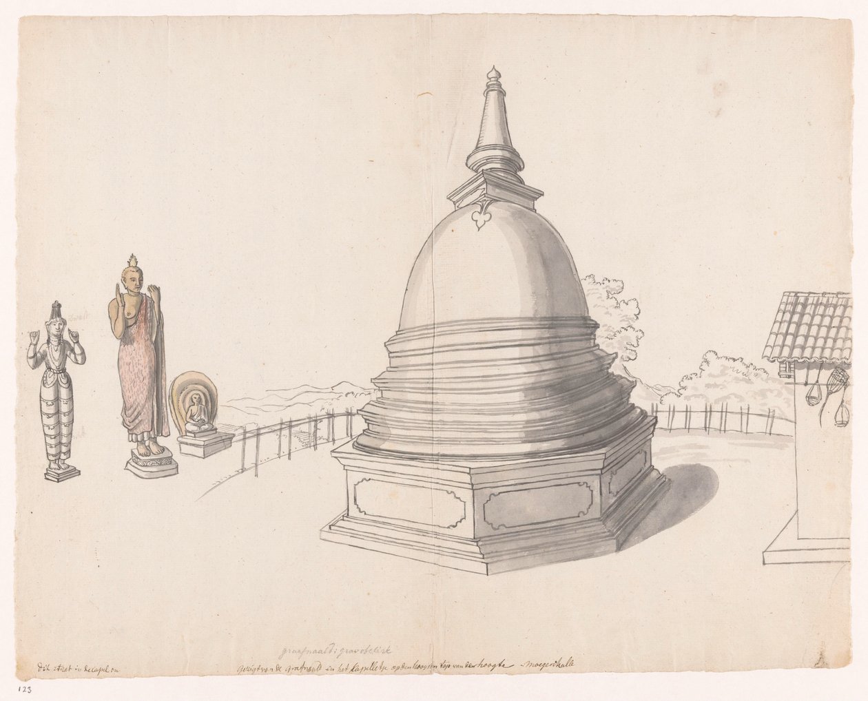 Singalese stupa te Moegerikalle autorstwa Jan Brandes