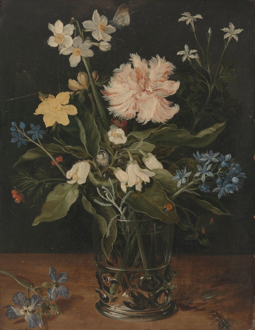 Martwa natura z kwiatami w szklance Martwa natura z kwiatami w szklance autorstwa Jan Brueghel (I)