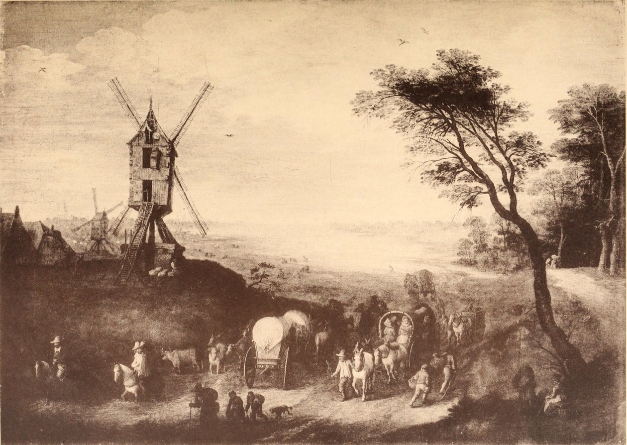 Krajobraz z wiatrakiem autorstwa Jan Brueghel the Elder