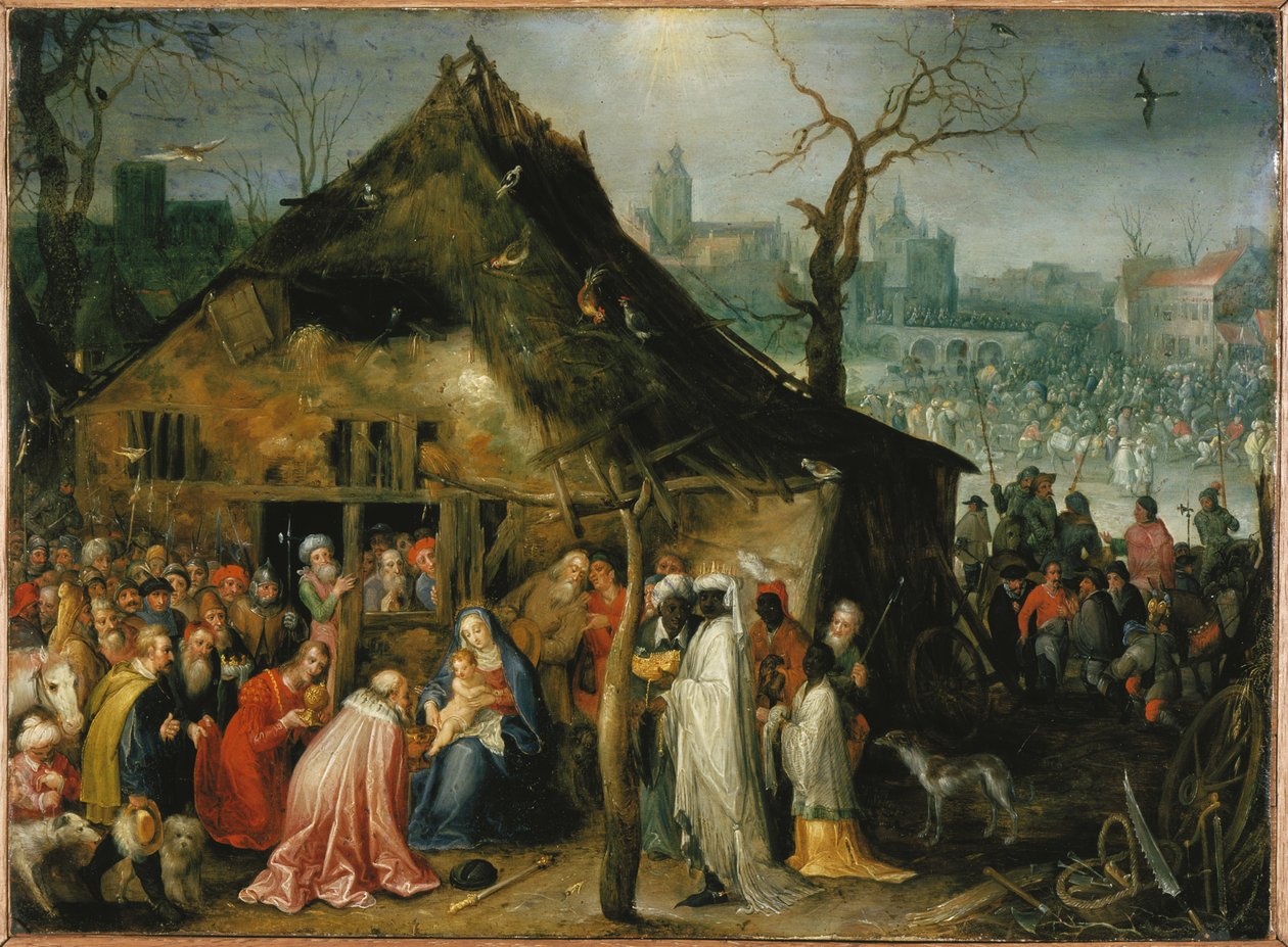 Adoracja Trzech Króli, 1598-1599. autorstwa Jan Brueghel the Elder