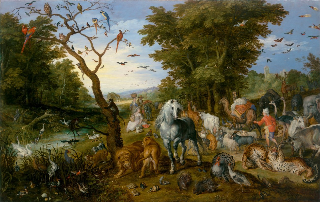 Wejście zwierząt do Arki Noego autorstwa Jan Brueghel the Elder