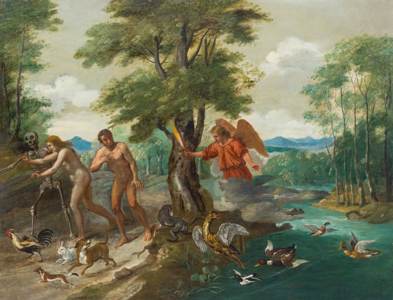 Adam i Ewa w raju autorstwa Jan Brueghel the Younger