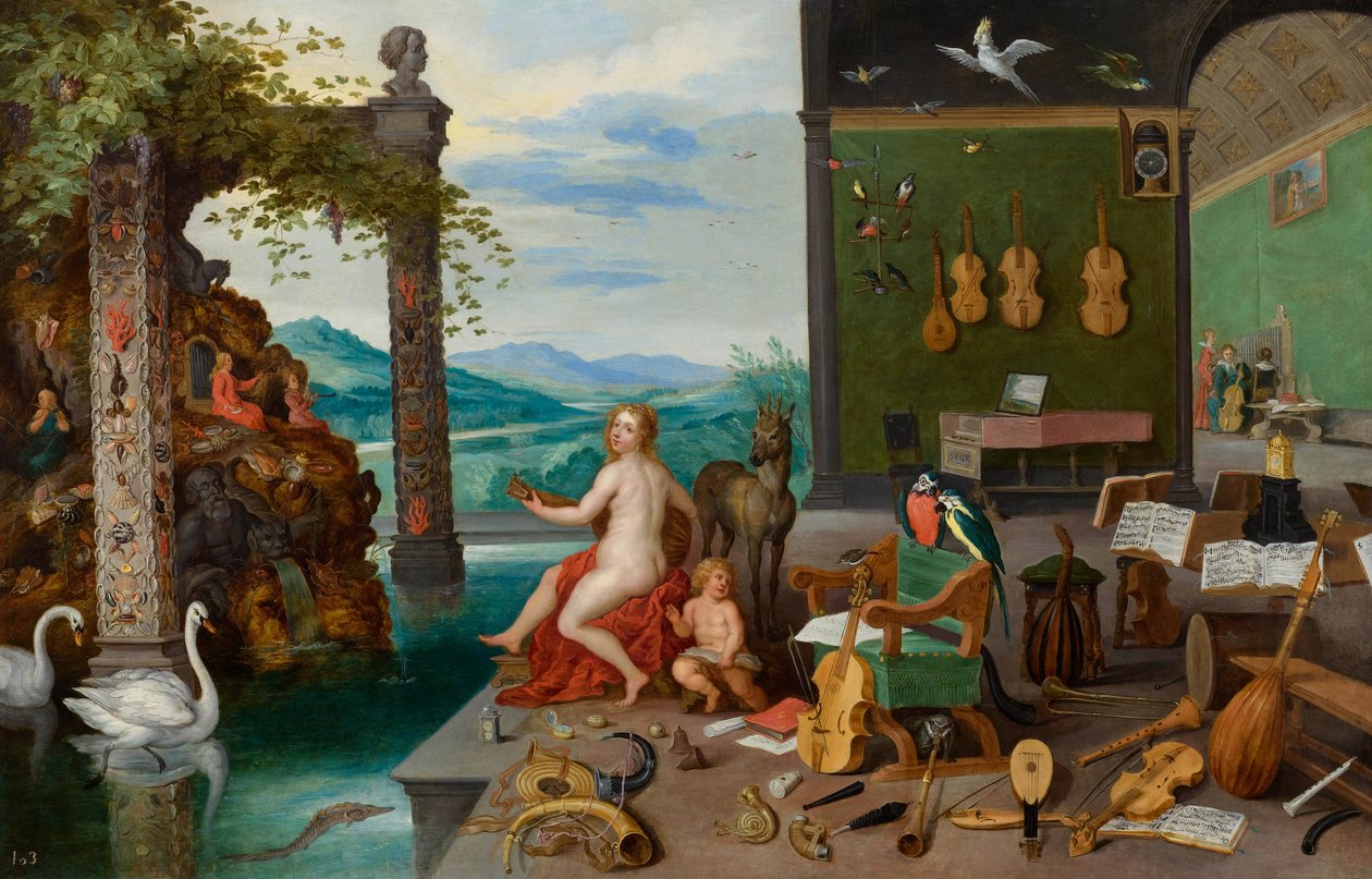 Alegoria słyszenia autorstwa Jan Brueghel the Younger