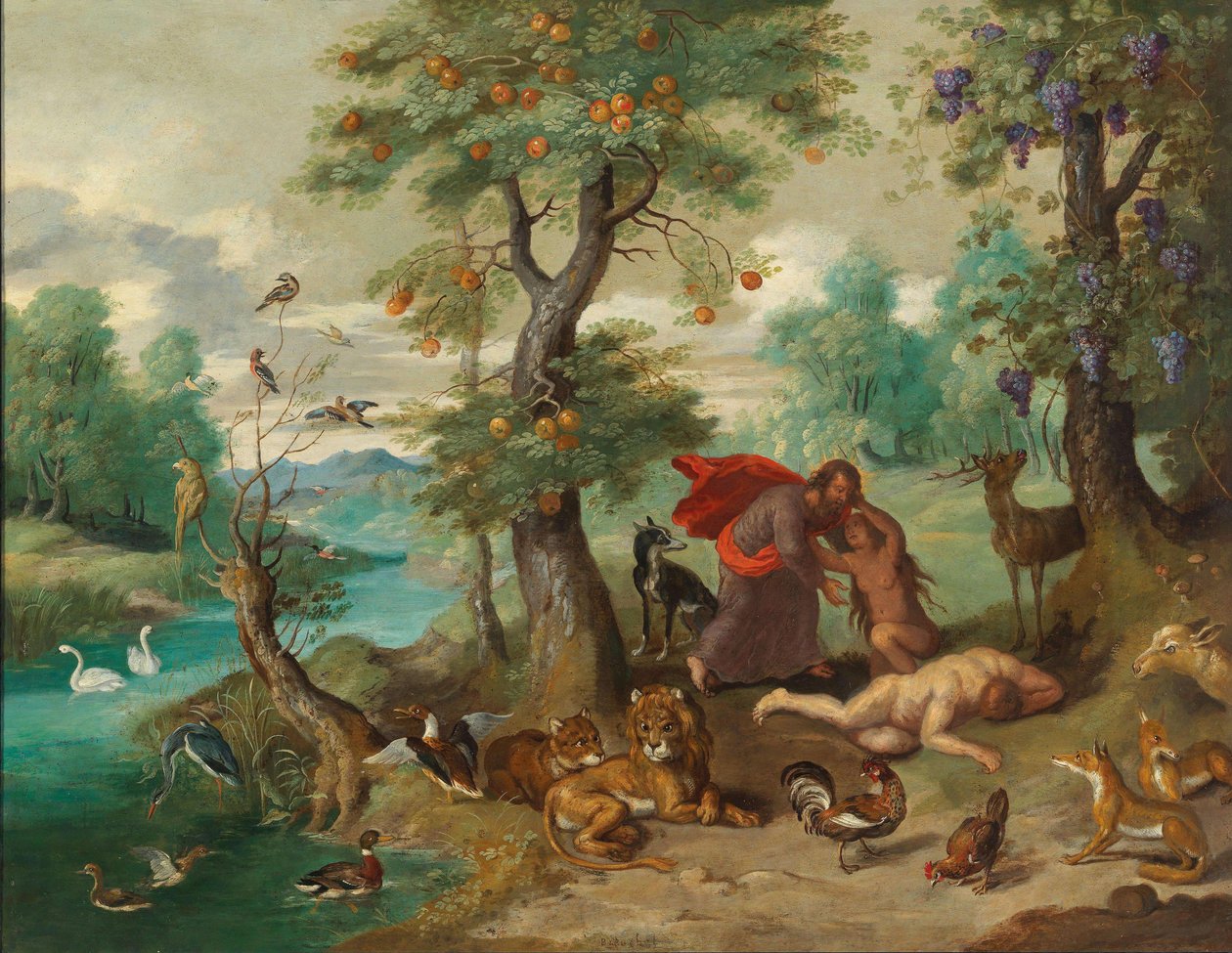 Stworzenie Ewy. autorstwa Jan Brueghel the Younger