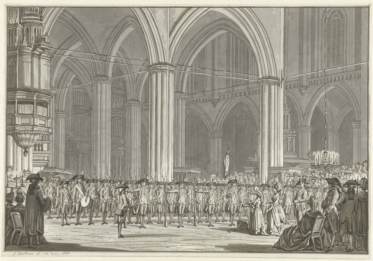 Stowarzyszenie Pro Patria w Nowym Kościele, 1786 autorstwa Jan Bulthuis (signed by artist)