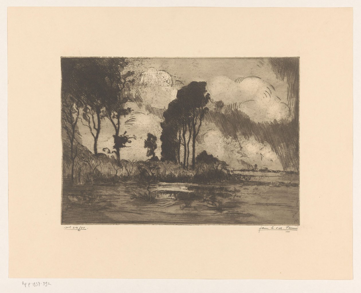 Krajobraz autorstwa Jan C. van der Ven (signed by artist)