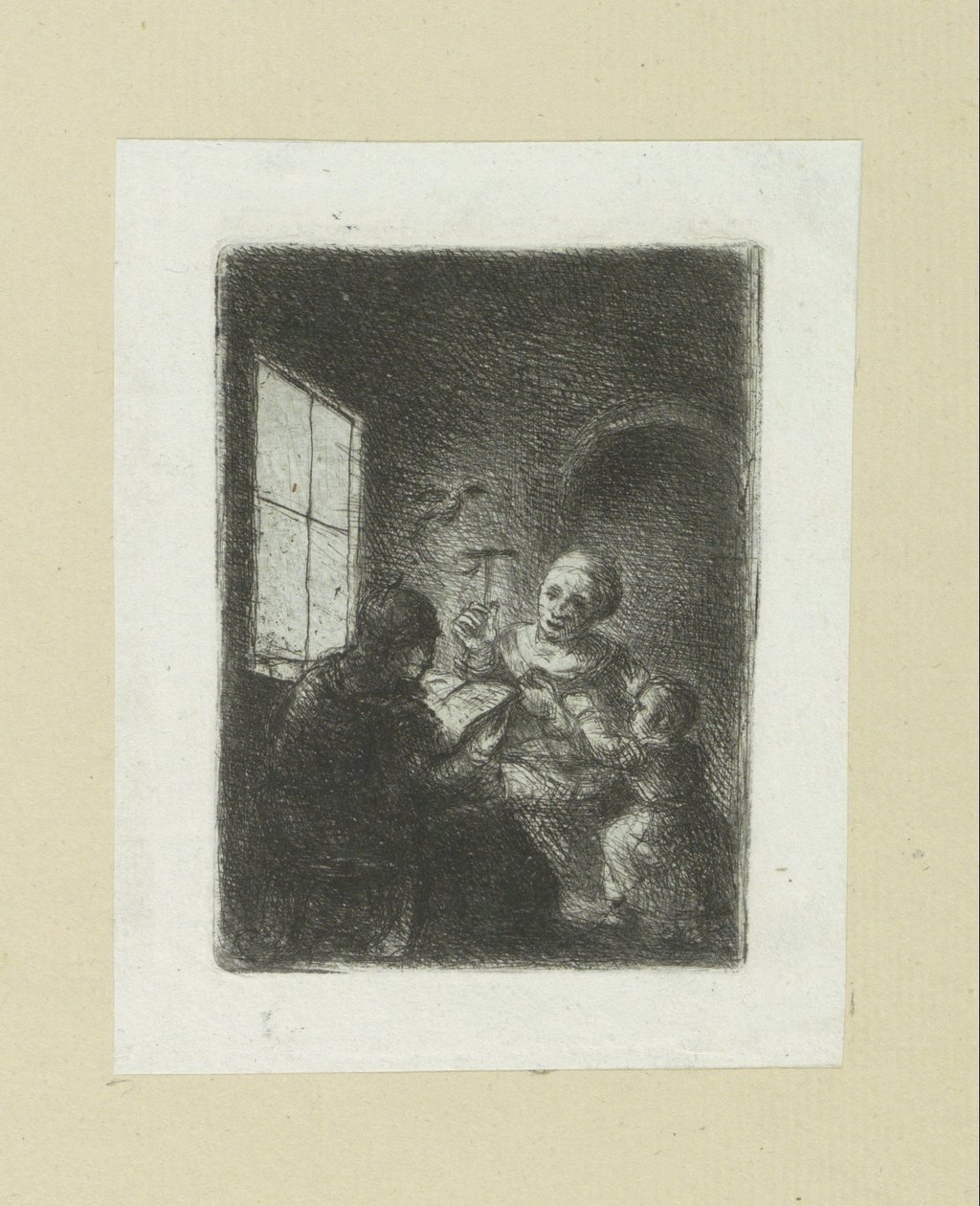 Gezin bij het raam The Compleat Work of Akwaforty Johna Chalon / Oeuvre Complette des Eaux Fortes par Jean Chalon (tytuł serii) autorstwa Jan Chalon