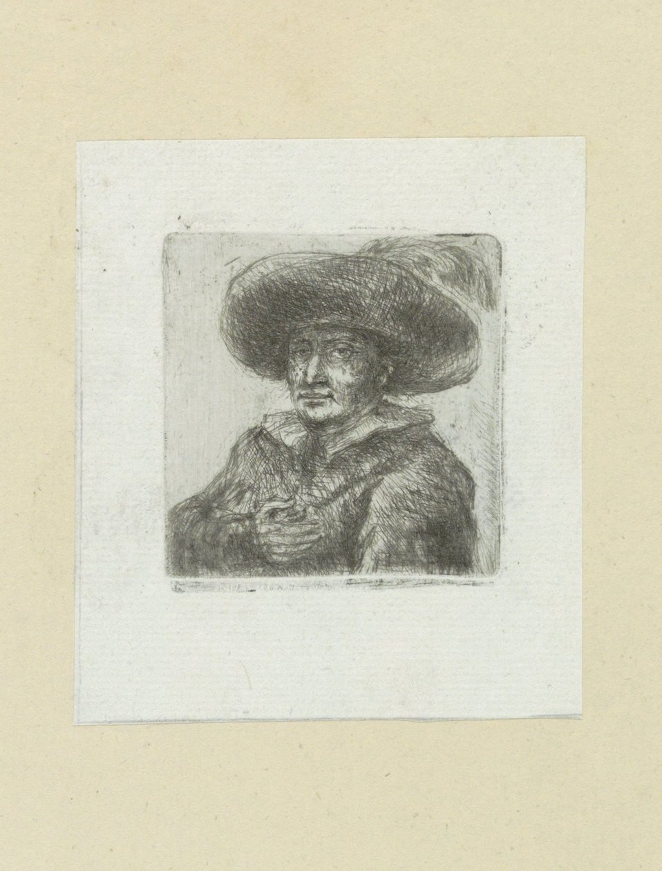 Mężczyzna kładzie motykę, stawia veer The Compleat Work of Akwaforty Johna Chalon / Oeuvre Complette des Eaux Fortes par Jean Chalon (tytuł serii) autorstwa Jan Chalon