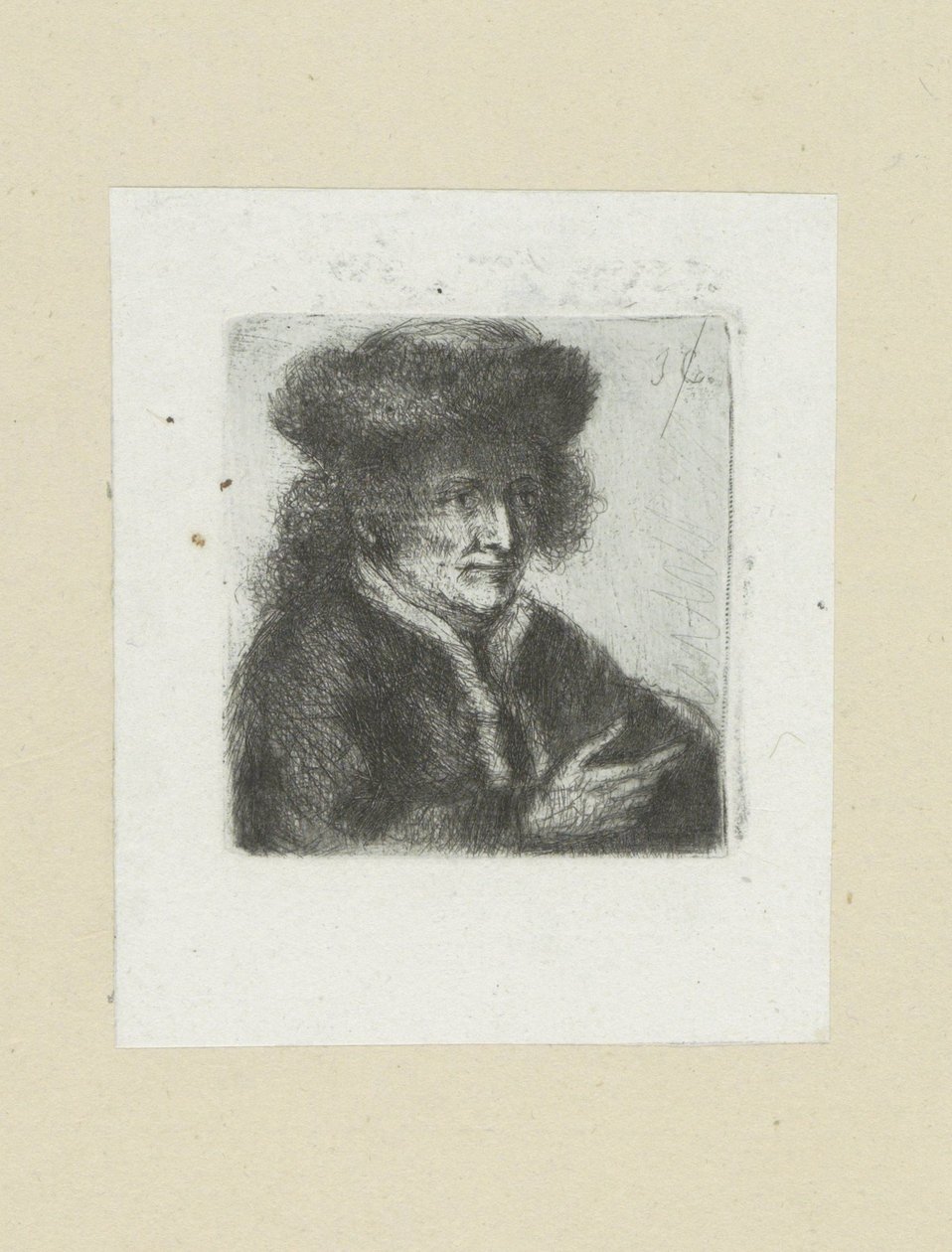 Mężczyzna Volwassen stawia bontmuts The Compleat Work of Akwaforty Johna Chalon / Oeuvre Complette des Eaux Fortes par Jean Chalon (tytuł serii) autorstwa Jan Chalon