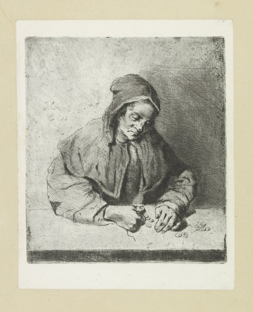 Vrouw die geld tell The Compleat Work of Akwaforty Johna Chalon / Oeuvre Complette des Eaux Fortes par Jean Chalon (tytuł serii) autorstwa Jan Chalon