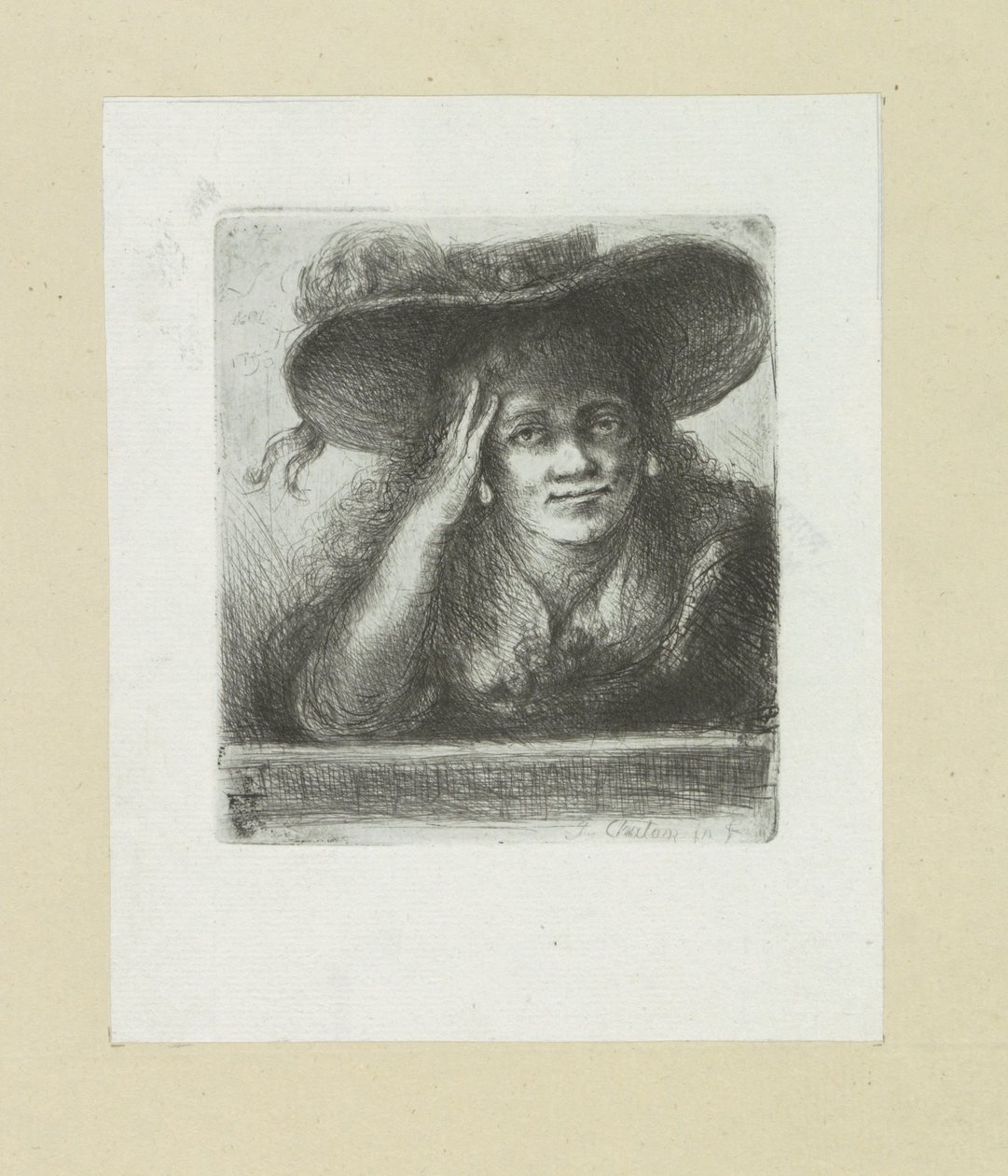 Vrouw kładzie motykę The Compleat Work of Akwaforty Johna Chalon / Oeuvre Complette des Eaux Fortes par Jean Chalon (tytuł serii) autorstwa Jan Chalon
