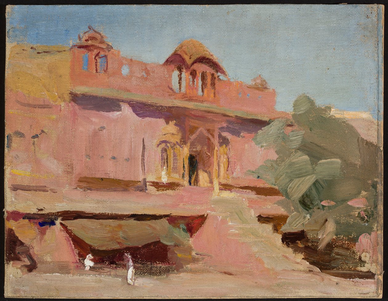 Jaipur - budynki. Z podróży do Indii autorstwa Jan Ciągliński