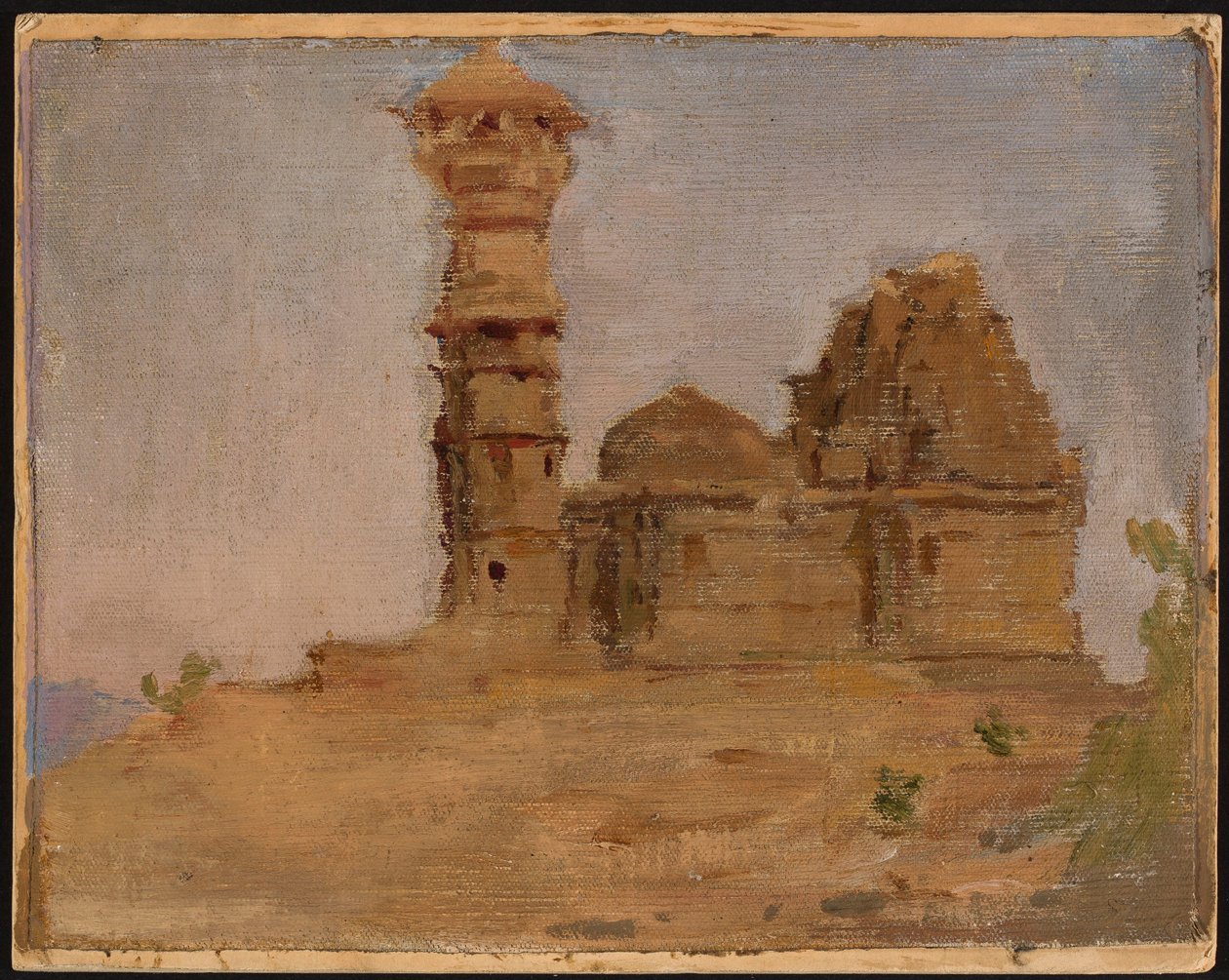 Opuszczona starożytna świątynia w Chittorgarh. Z podróży do Indii autorstwa Jan Ciągliński