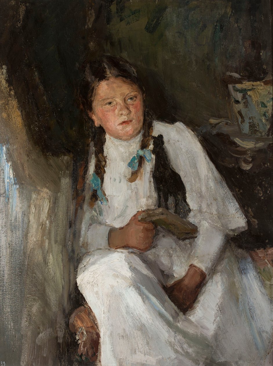 Portret dziewczynki autorstwa Jan Ciągliński