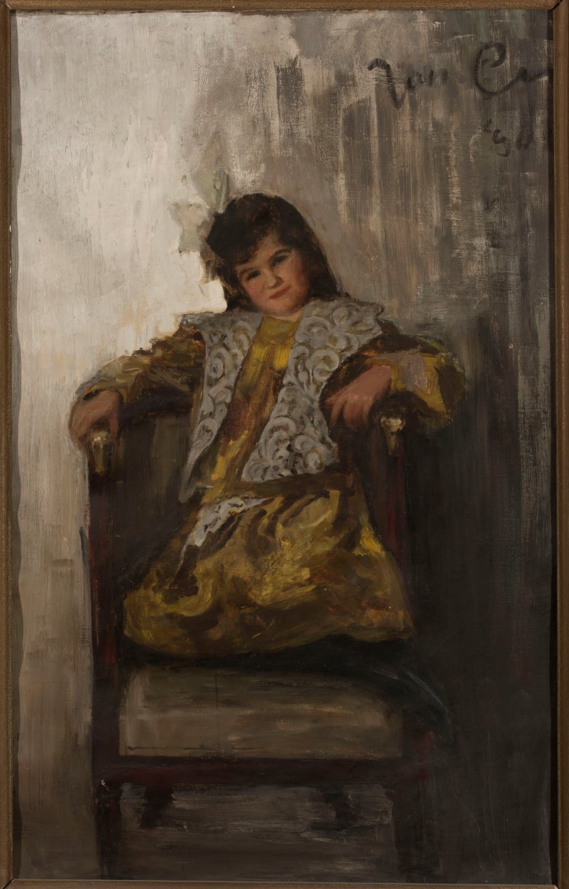 Portret dziewczynki, córki pp. Sachar autorstwa Jan Ciągliński