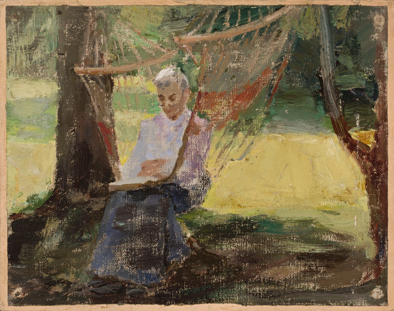 W hamaku - Portret Marii Rubcow w Marijno autorstwa Jan Ciągliński