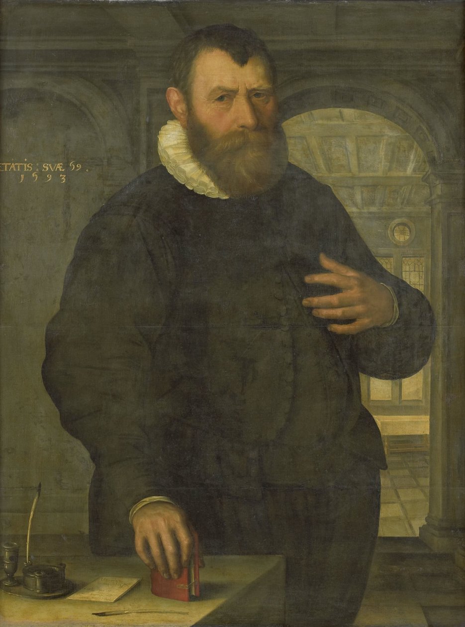 Portret Bartholomeusa van der Wiere (1534-1603) autorstwa Jan Claesz. (attributed to)