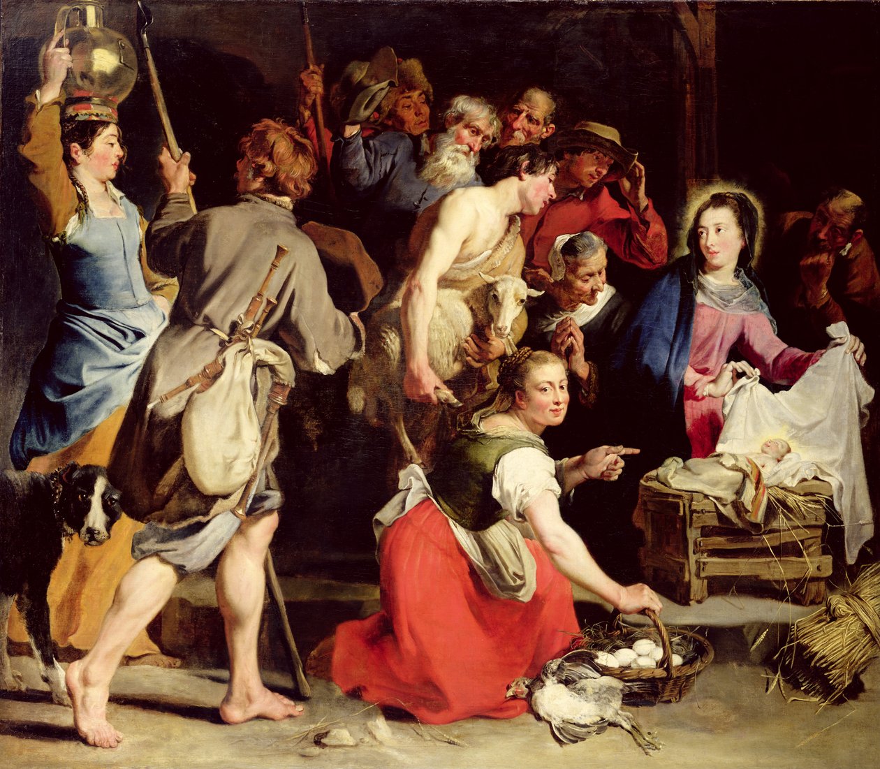 Adoracja pasterzy po 1628 r. autorstwa Jan Cossiers