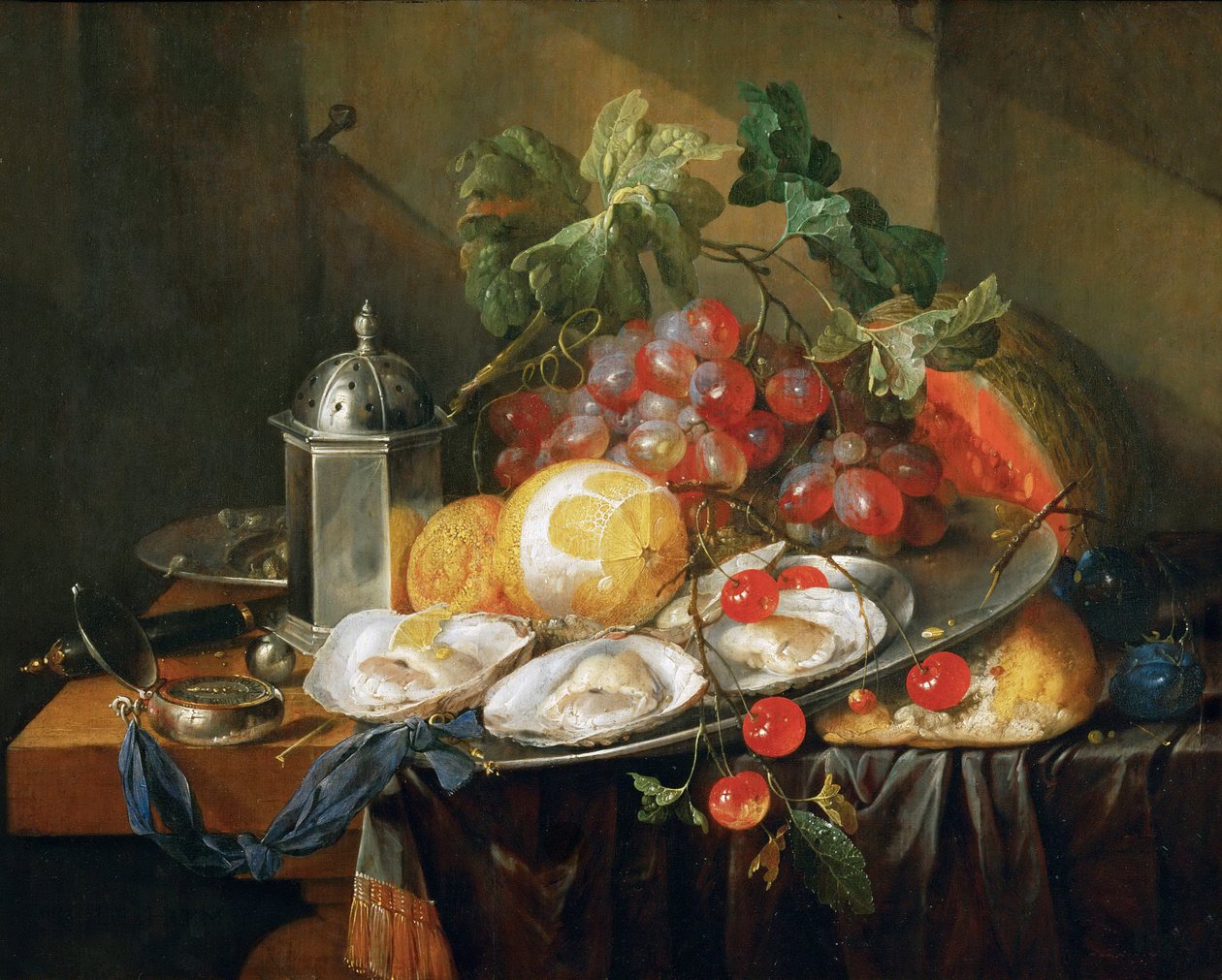 Barok: Morte morte de petit dejeuner - Martwa natura śniadaniowa Heema, Jana Davidsza. de (1606-1684) autorstwa Jan Davidsz de Heem