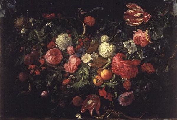 Martwa natura z kwiatów i owoców autorstwa Jan Davidsz de Heem
