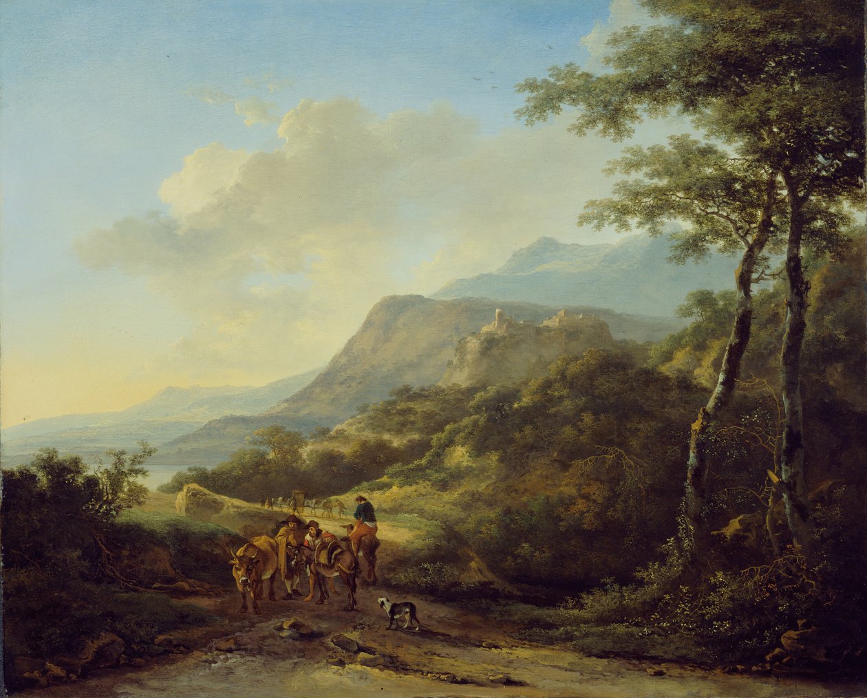 Włoski krajobraz z podróżnikami, 164550. autorstwa Jan Dirksz Both
