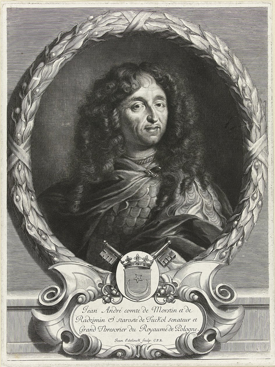 Portret poety Jana Andrzeja Morsztyna 1621-1693, lata 70. XVII wieku autorstwa Jan Edelinck