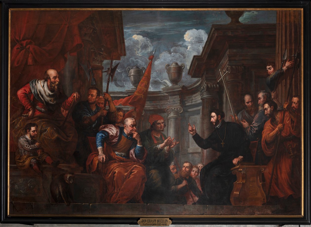 Święty Franciszek Ksawery w sporze z cesarzem Japonii autorstwa Jan Erasmus Quellinus