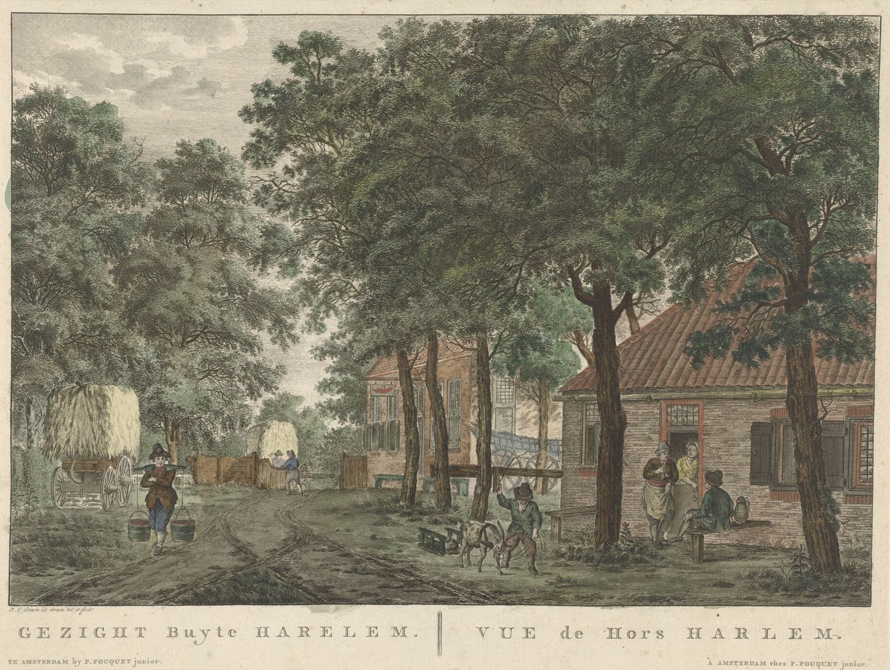 Twarz poza Haarlem Gezigt buyten Harlem / vue de Hors Harlem (tytuł na obiekcie) autorstwa Jan Evert Grave