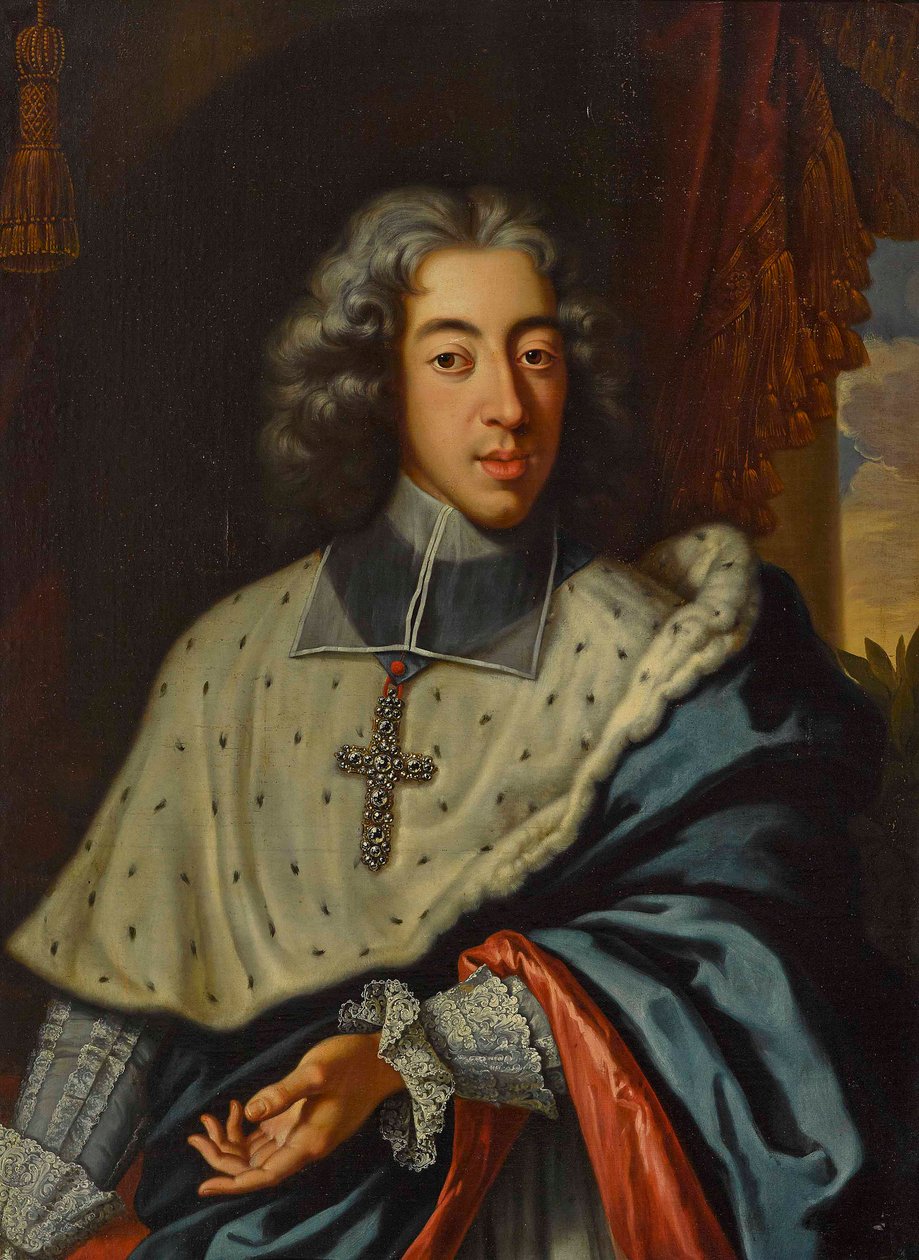 Klemens August Bawarski (1700-1761), arcybiskup-elektor Kolonii - Jan Frans van Douven (1656-1727). Olej na płótnie Wymiar : 96,5x71,5 cm Kolekcja prywatna autorstwa Jan Frans Douven