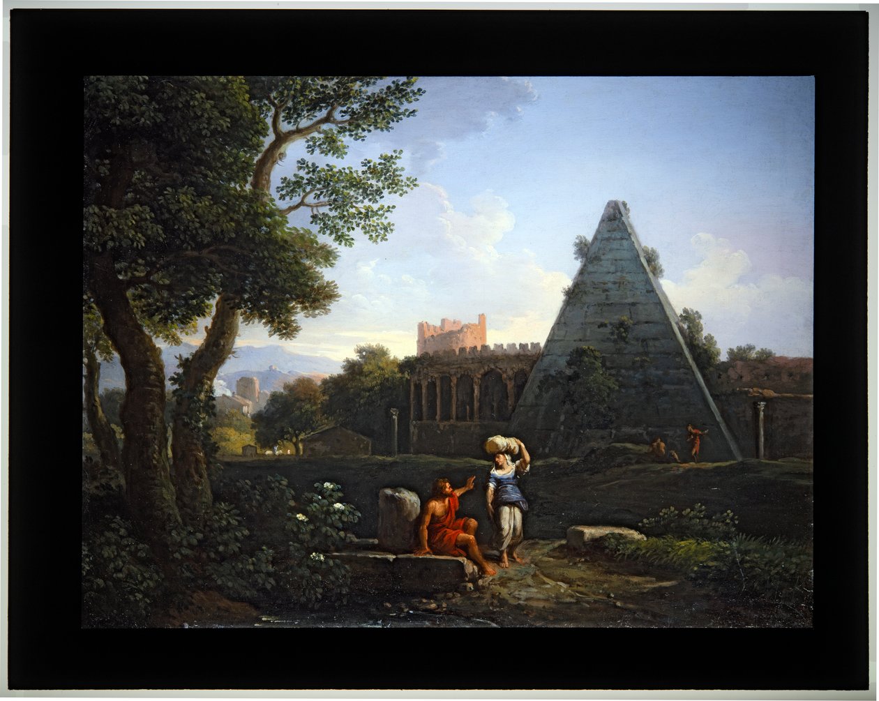 Zestaw czterech Cappricio; (3) Piramida Cestiusza (płótno) autorstwa Jan Frans van (1662 1749) Bloemen