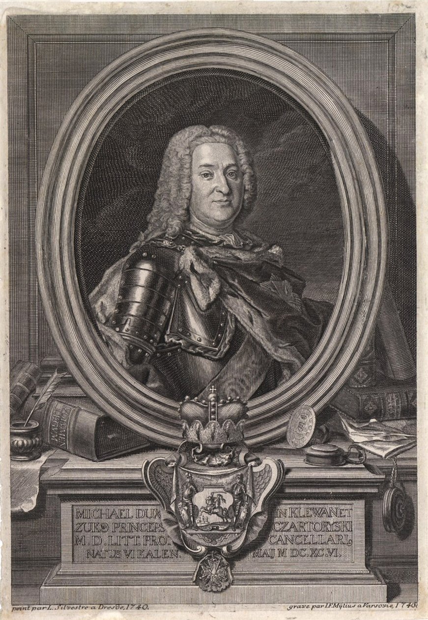Portret księcia Michała Fryderyka Czartoryskiego 1696-1775, połowa XVIII w. autorstwa Jan Fryderyk Mylius