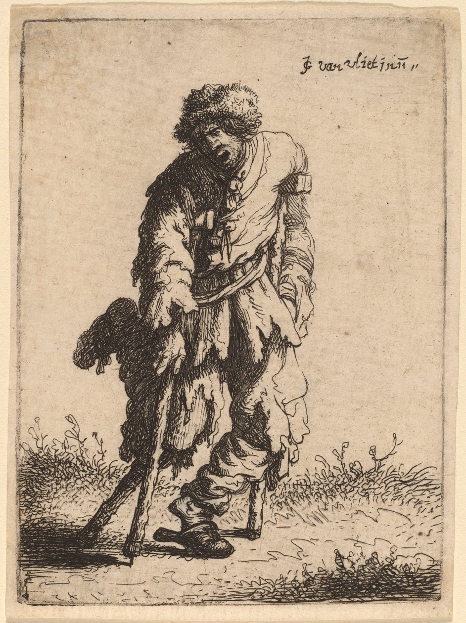 Żebrak z drewnianą nogą, 1632. autorstwa Jan Georg van Vliet