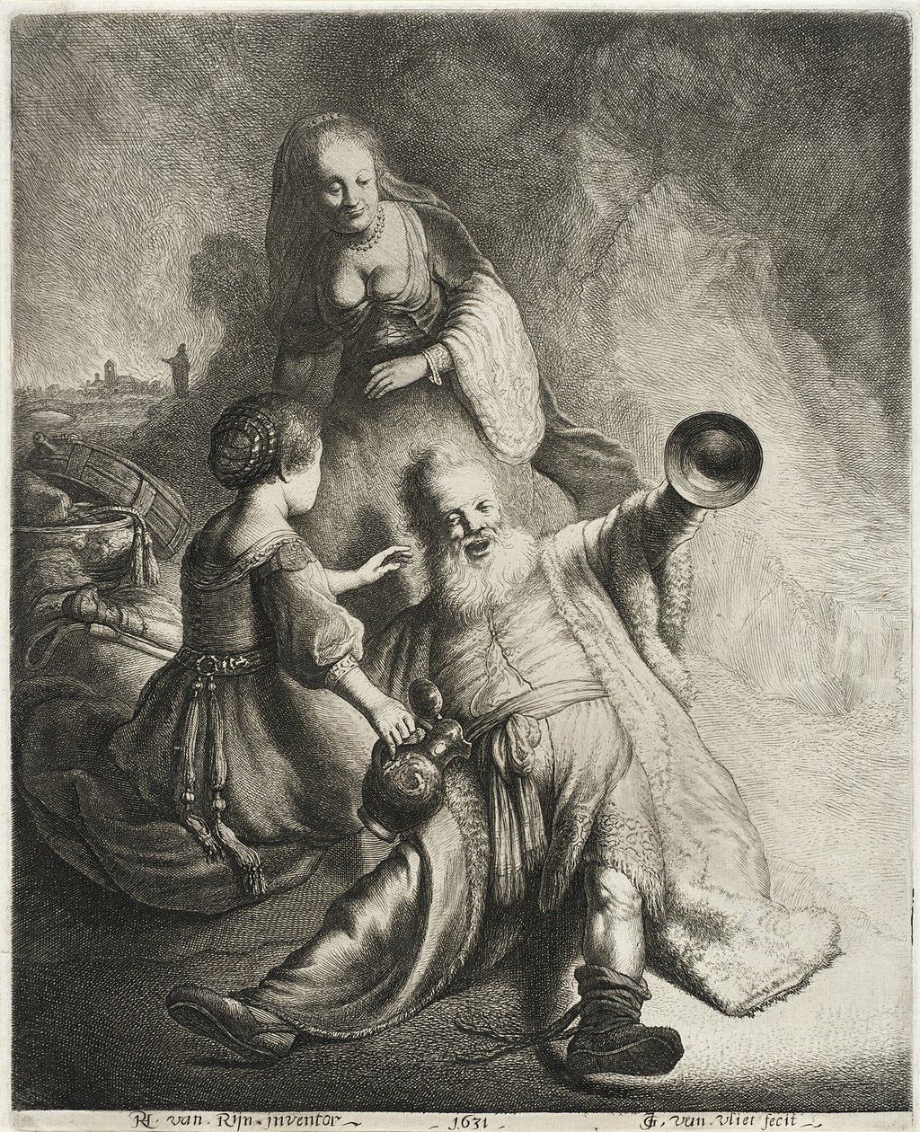 Lot i jego córki, 1631 autorstwa Jan Georg van Vliet