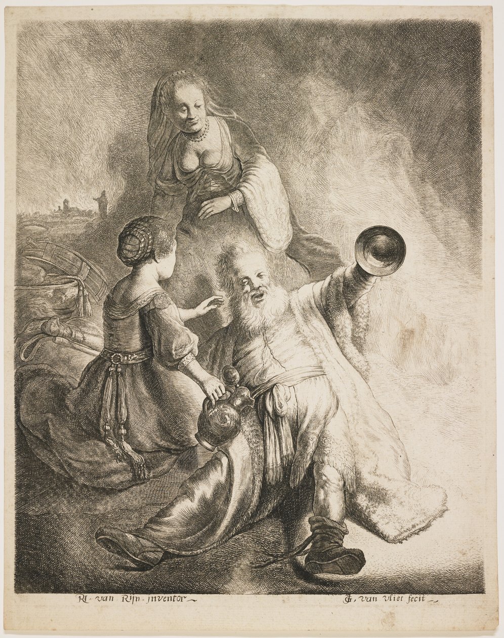 Lot i jego córki, 1631 autorstwa Jan Georg van Vliet