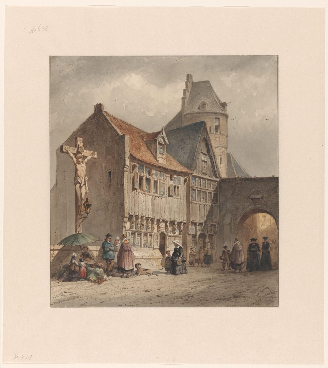 Ulica w Antwerpii autorstwa Jan Gerard Smits