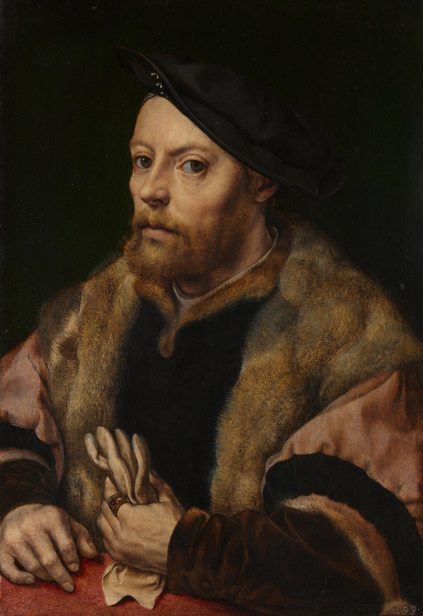 Mężczyzna trzymający rękawiczkę, ok. 1532 autorstwa Jan Gossaert