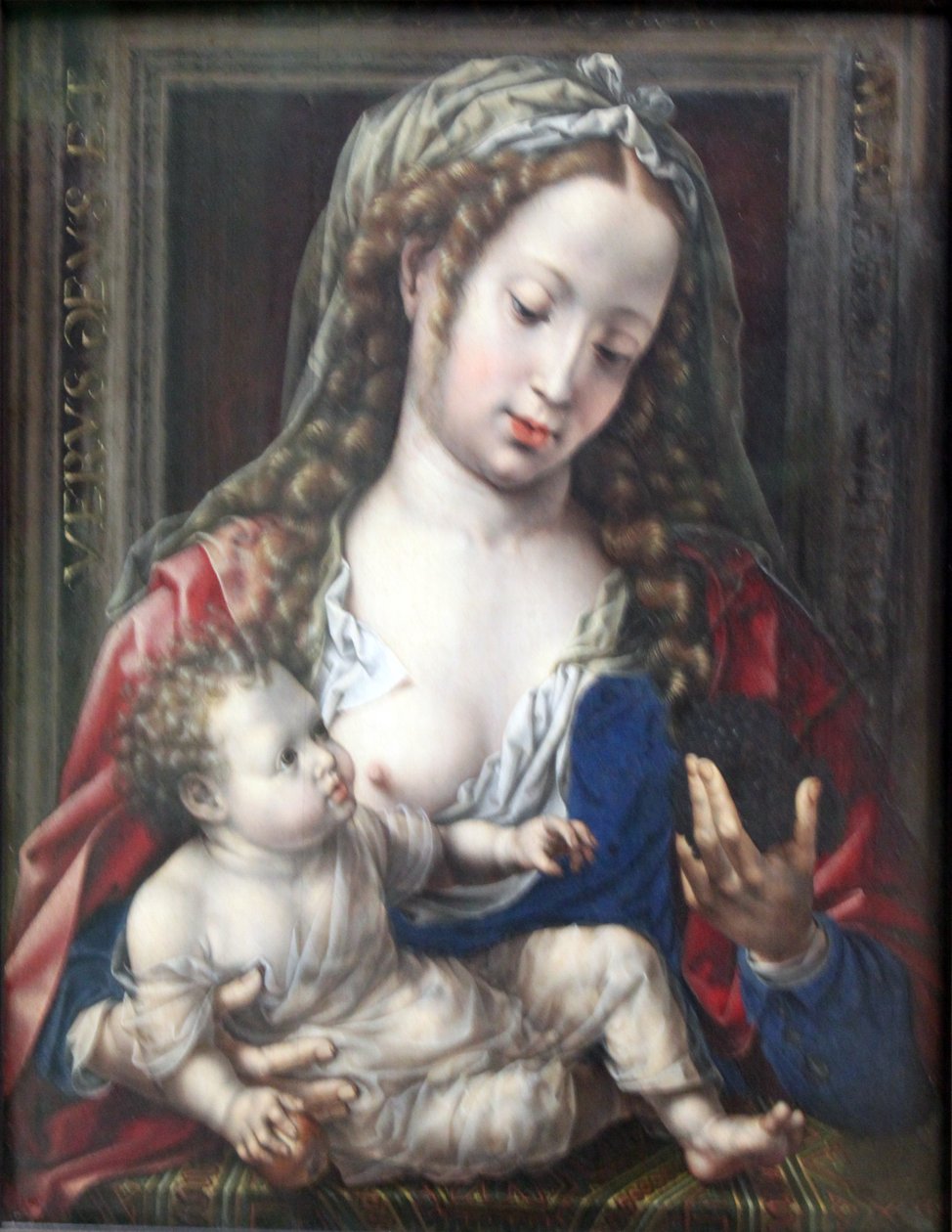 Maria mit dem Kind Maria z Dzieciątkiem Chrystusowym autorstwa Jan Gossaert