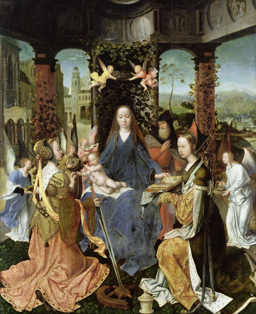 Madonna z Dzieciątkiem z Marią Magdaleną i św. Katarzyną autorstwa Jan Gossaert