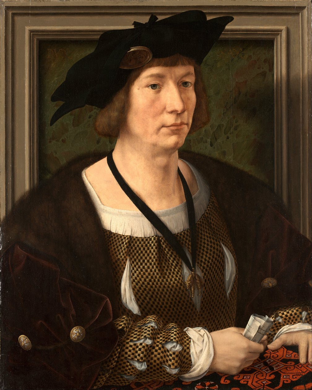 Portret Hendrika III, hrabiego Nassau-Breda  autorstwa Jan Gossaert