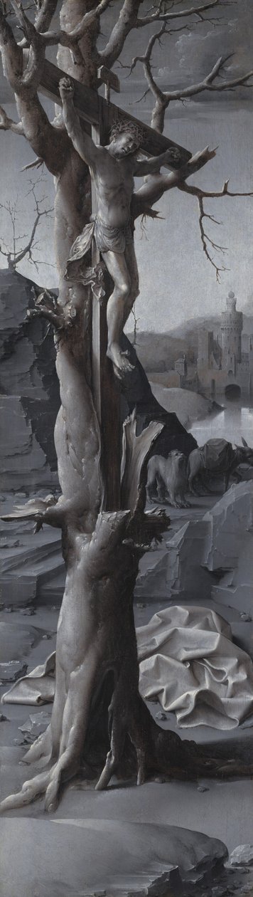 Święty Hieronim Penitent [lewy panel], ok. 1930 15091512. autorstwa Jan Gossaert