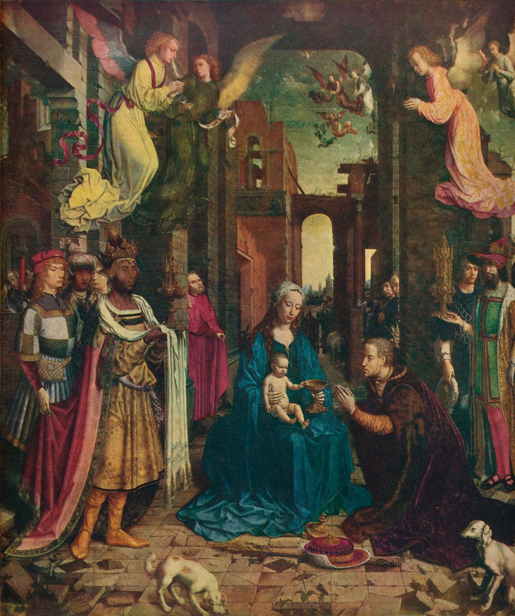 Adoracja Królów, ok. 1510, 1912 r. autorstwa Jan Gossaert