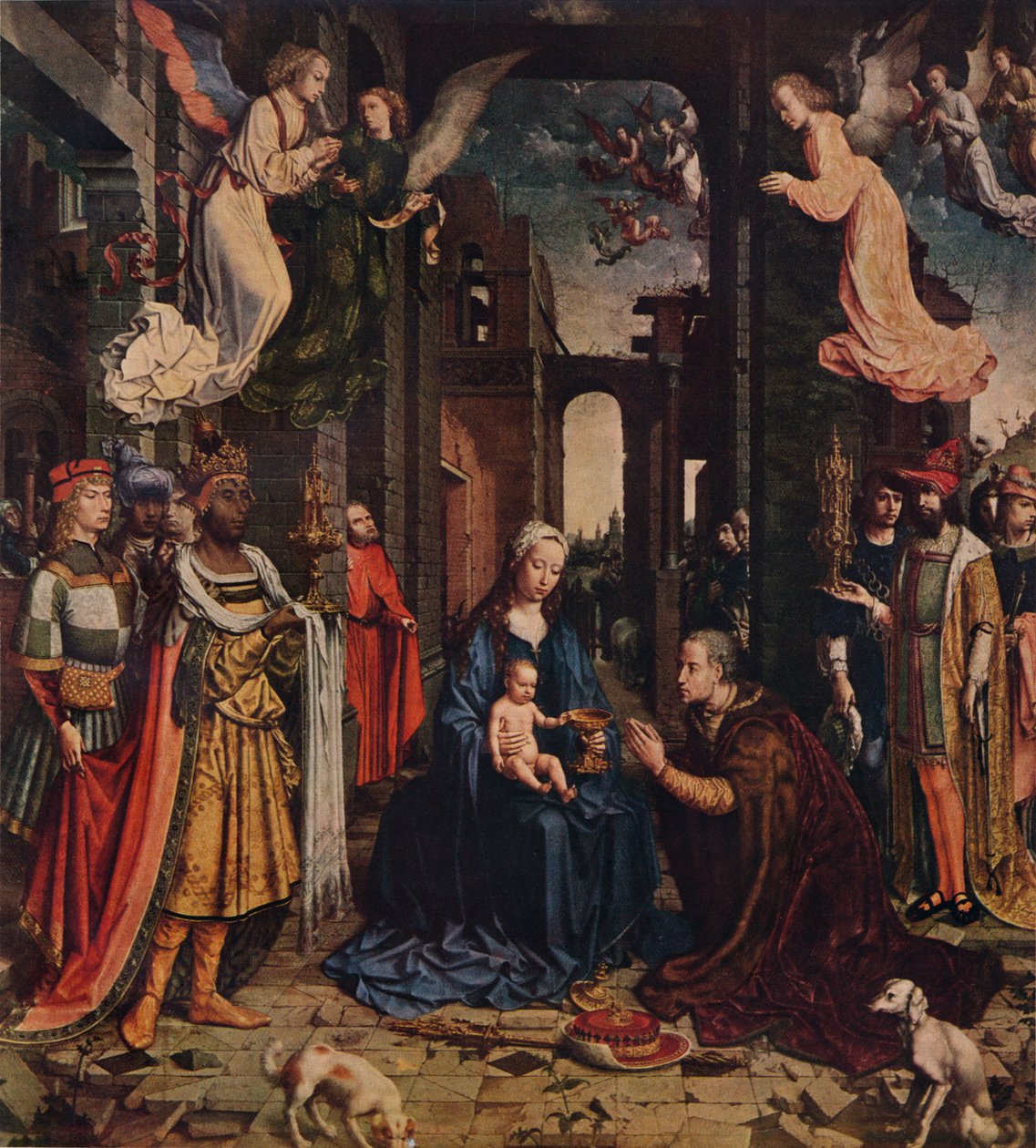 Adoracja Królów, ok. 1510, 1938 r autorstwa Jan Gossaert