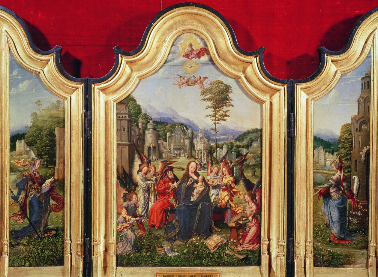 Święta Rodzina ze św. Katarzyną i św. Barbarą autorstwa Jan Gossaert