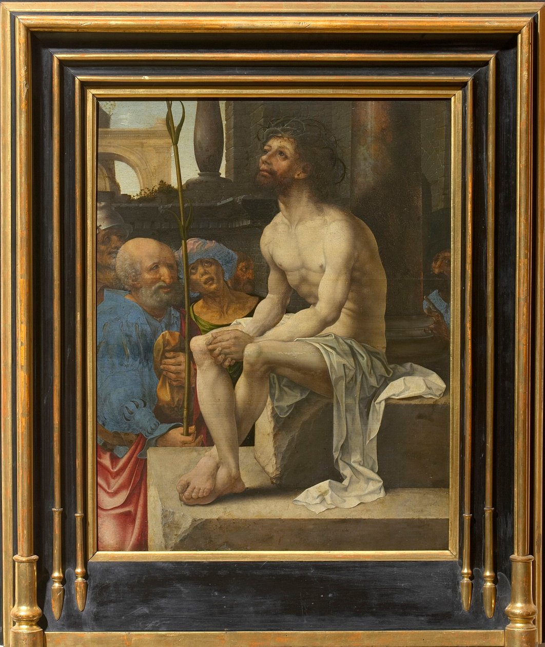 Naśmiewanie się z Chrystusa, 1527. autorstwa Jan Gossaert